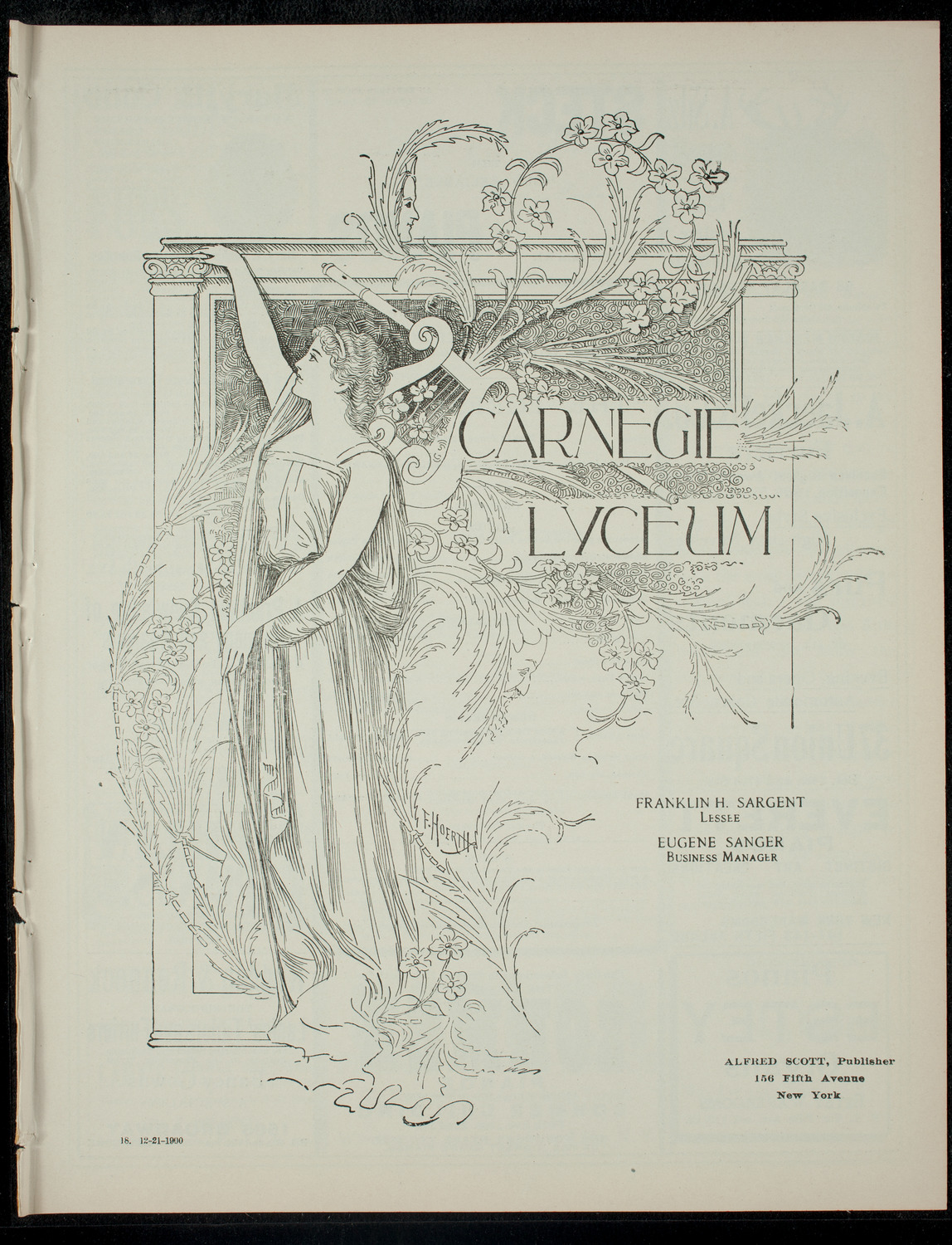 The Children's Theatre, December 21, 1900, program page 1