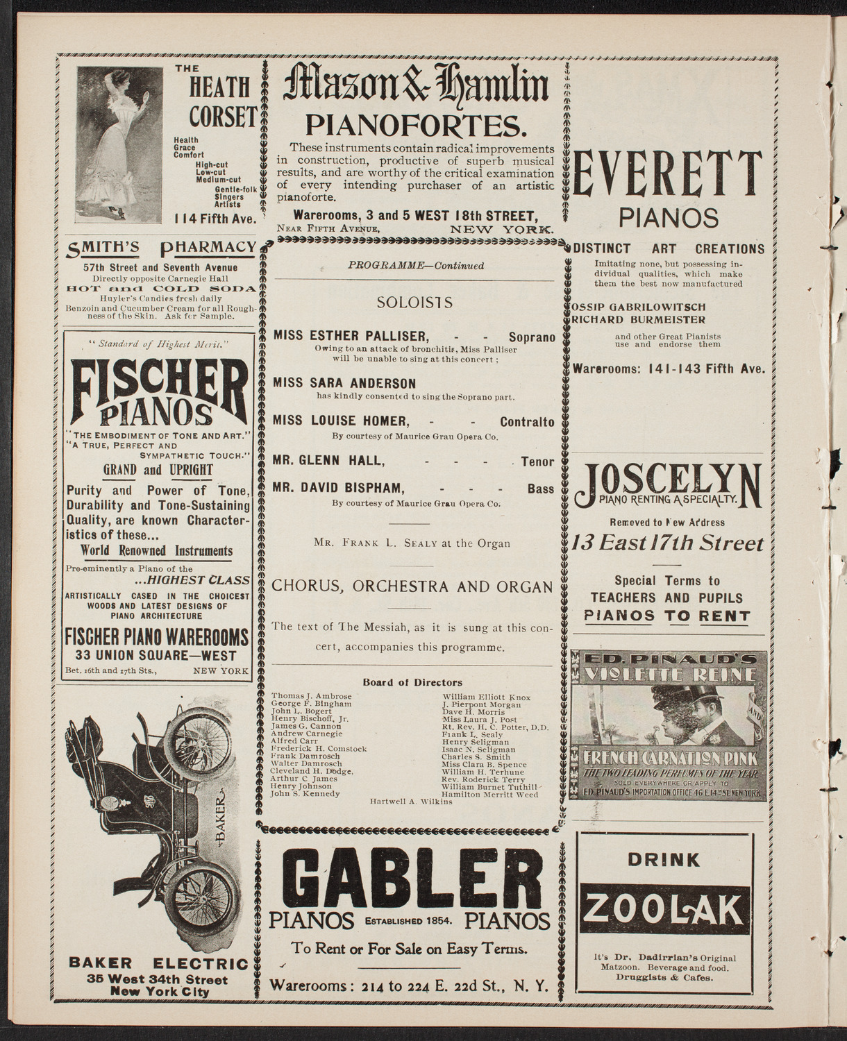 Oratorio Society of New York, December 27, 1901, program page 8