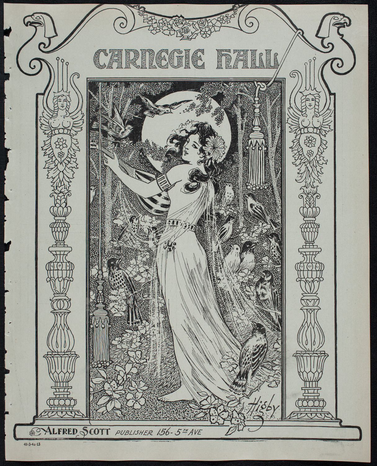 Eugène Ysaÿe, Violin, and Rudolph Ganz, Piano, March 4, 1913, program page 1