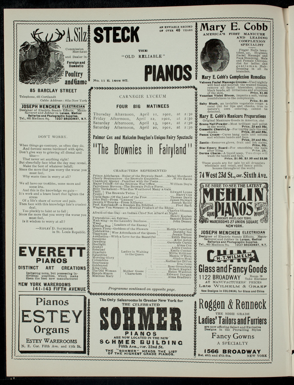 The Children's Theatre, April 11, 1901, program page 2