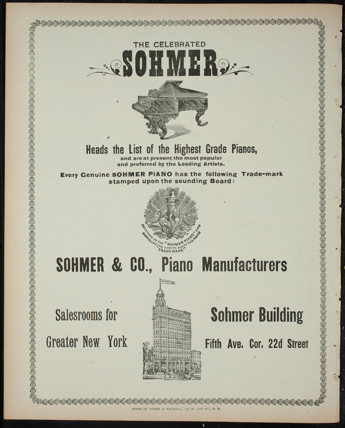 Stevens Institute of Technology Glee, Banjo and Mandolin Clubs, February 13, 1899, program page 8