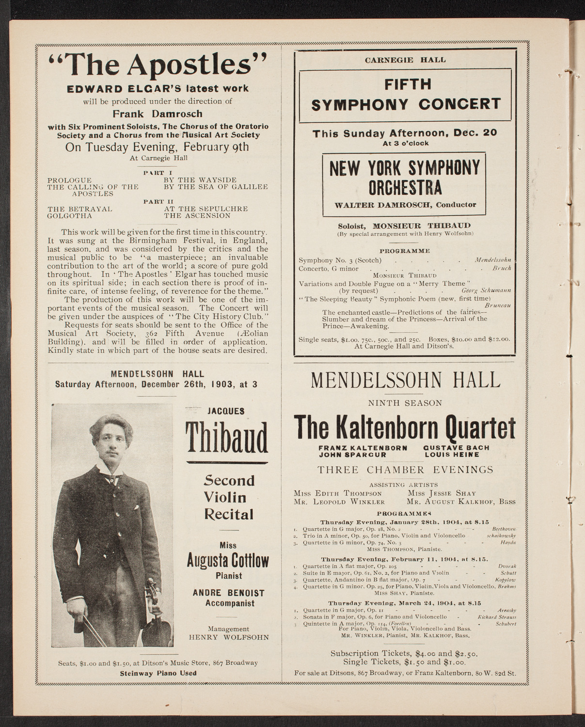 New York Philharmonic, December 18, 1903, program page 8