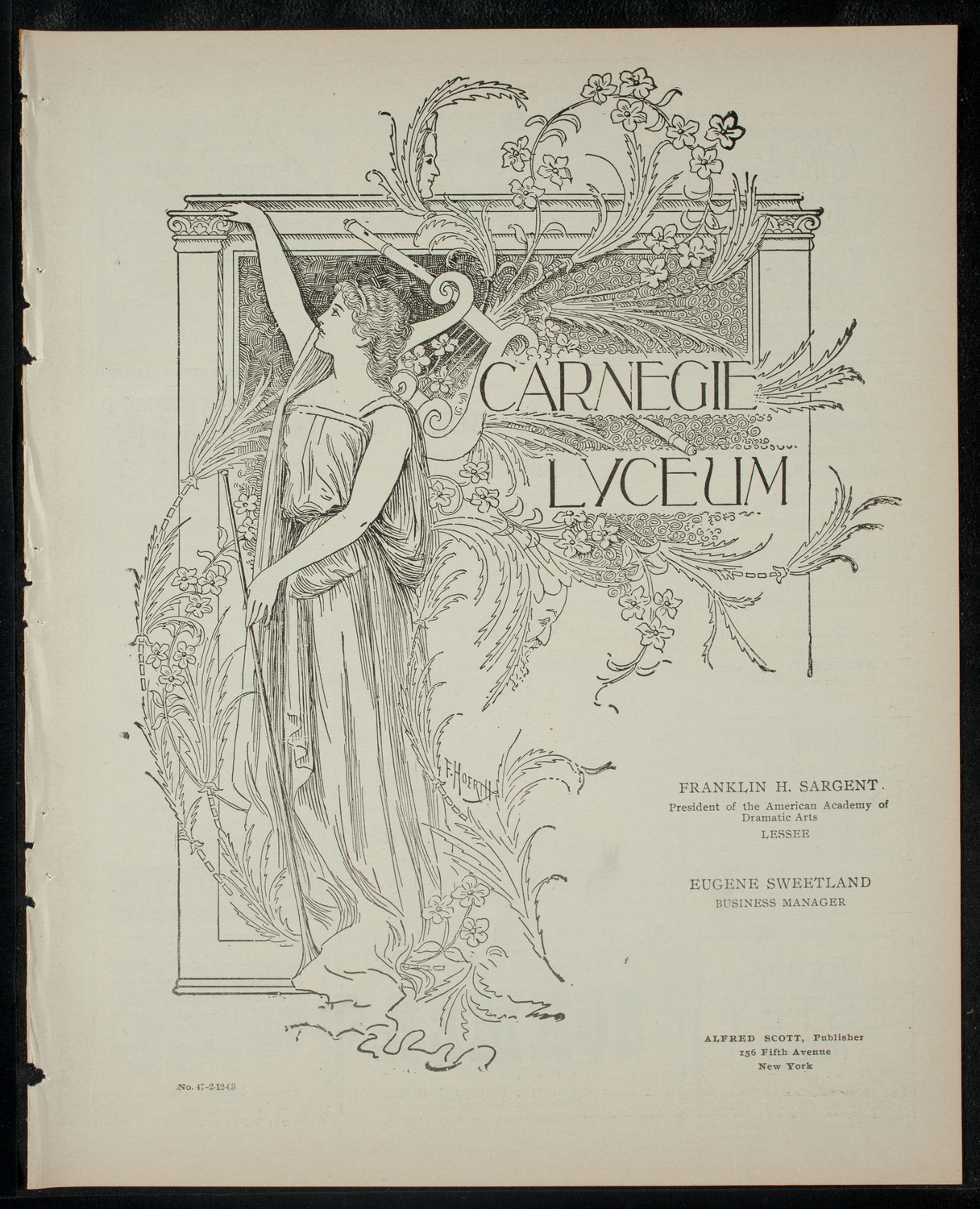 Hamilton Institute Dramatic Association, February 12, 1903, program page 1