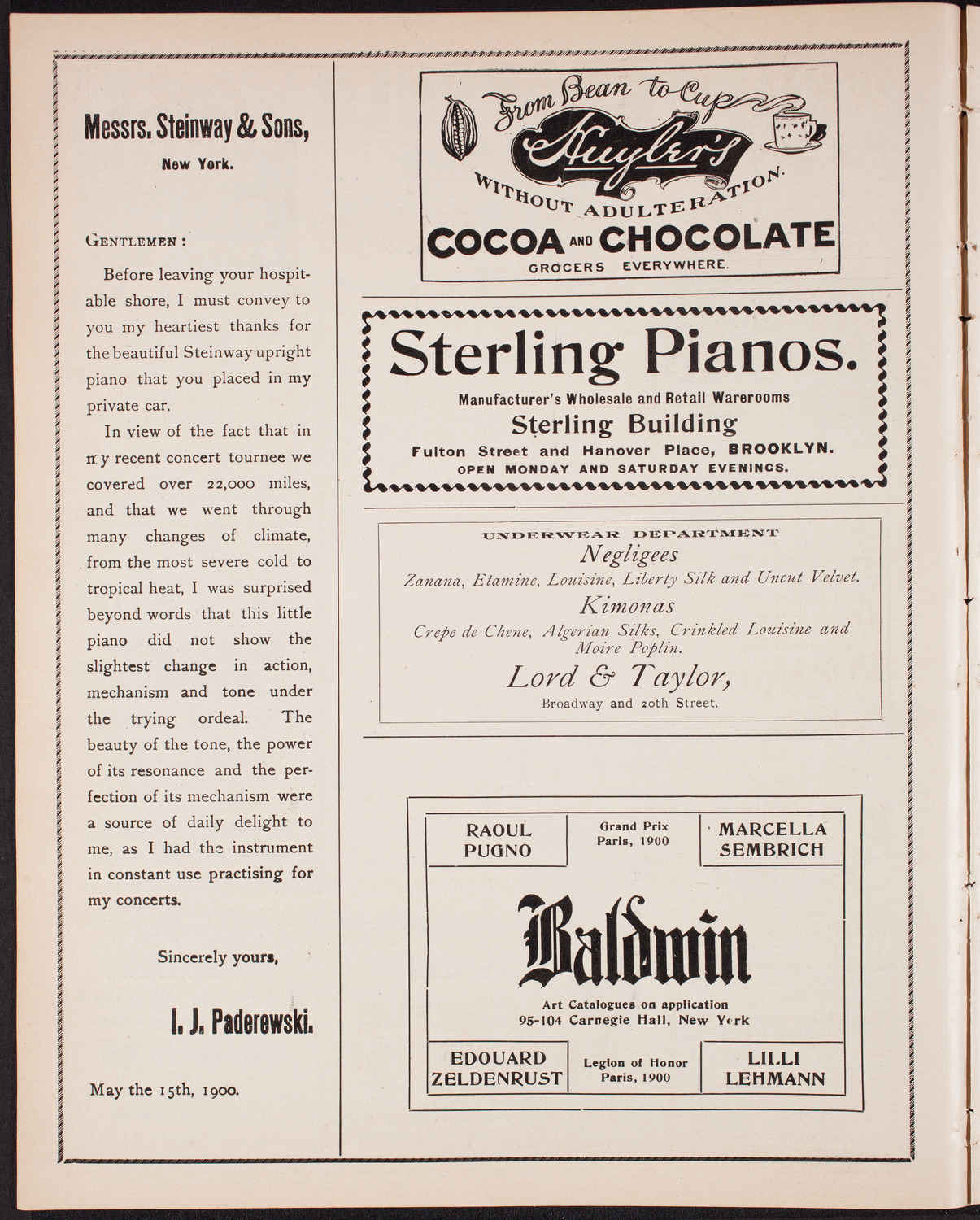 Oratorio Society of New York, November 17, 1902, program page 4