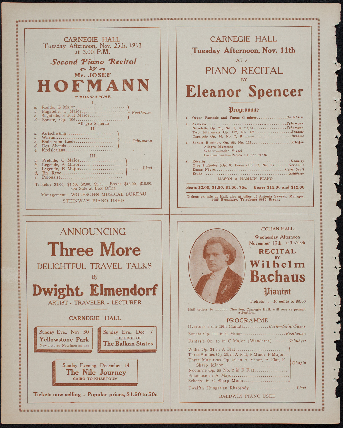 Elmendorf Lecture: Western India, November 10, 1913, program page 10