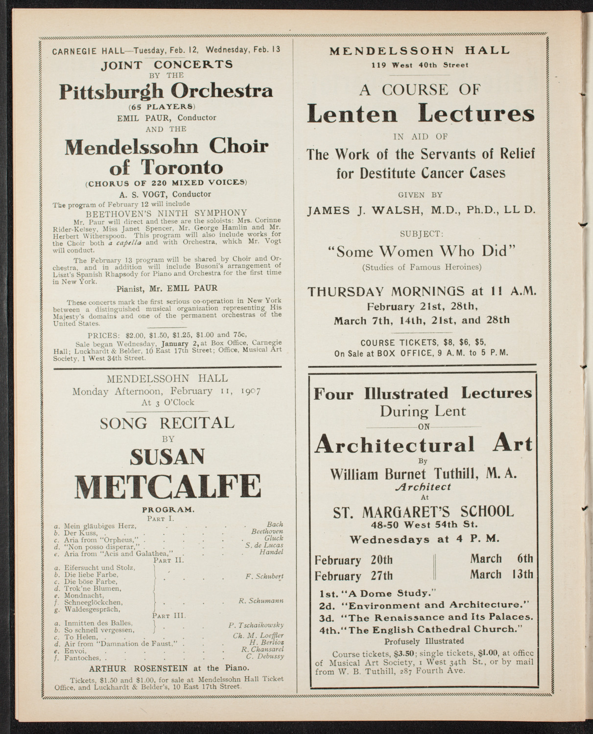 New York Philharmonic, February 8, 1907, program page 12