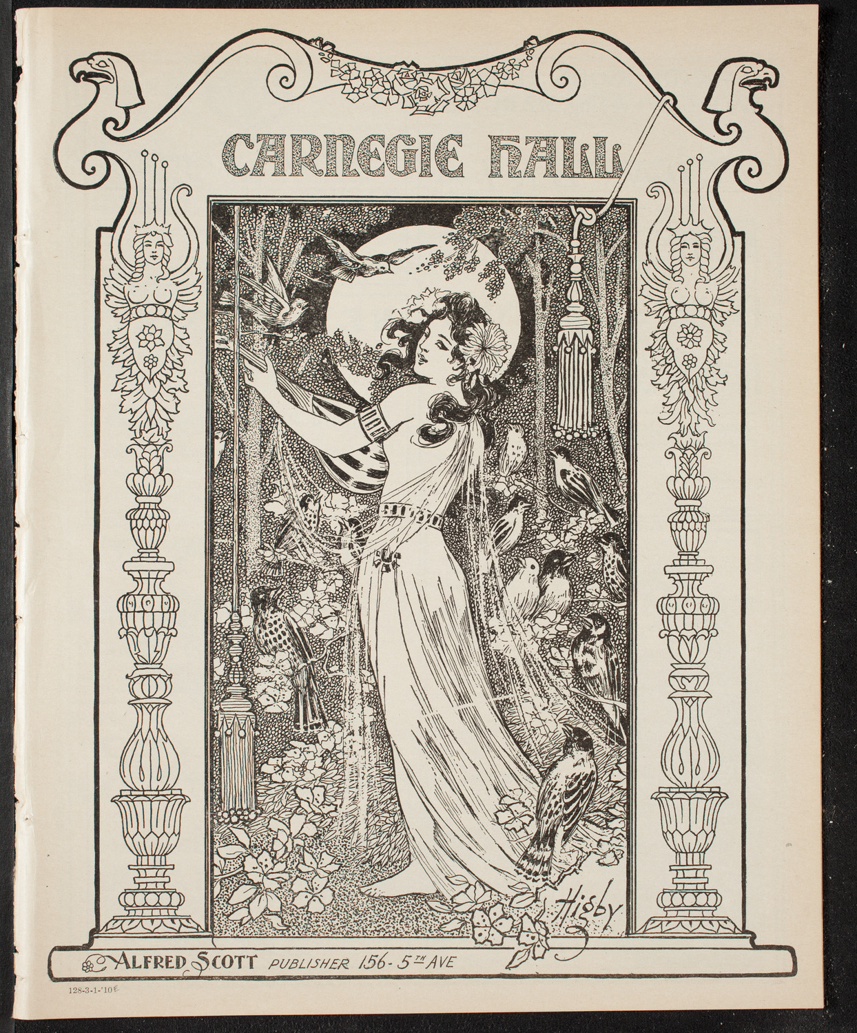 New York Symphony Orchestra, March 1, 1910, program page 1