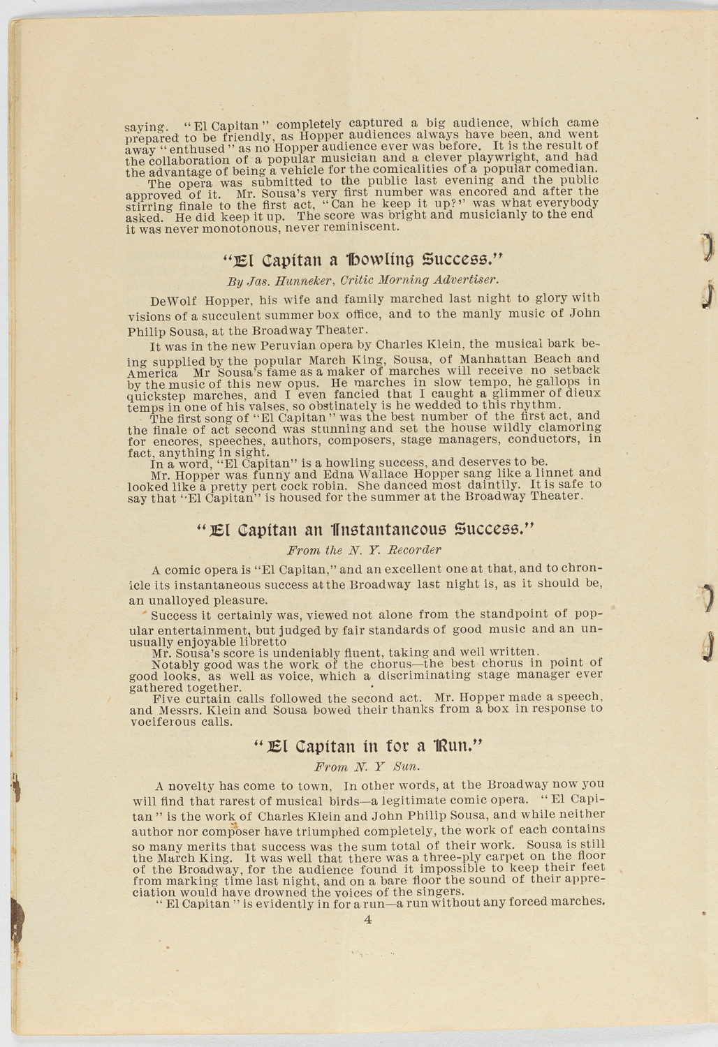 Promotional booklet for Sousa's Grand Concert Band, 1896 season, page 8