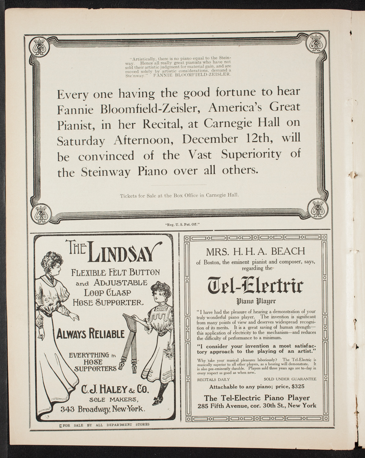 New York Symphony Orchestra, December 8, 1908, program page 4