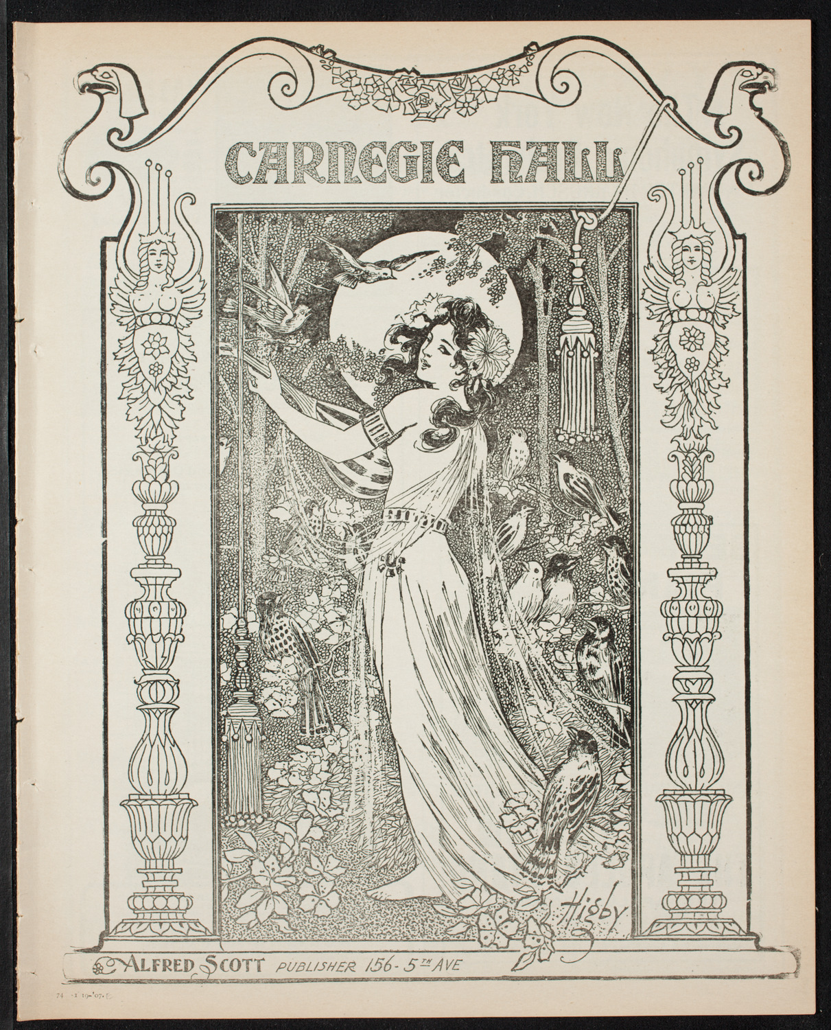 New York Symphony Orchestra, January 19, 1907, program page 1