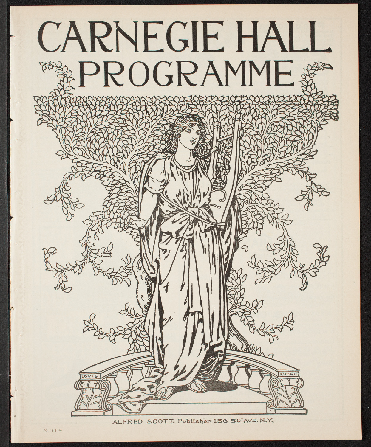 New York Philharmonic, March 4, 1904, program page 1