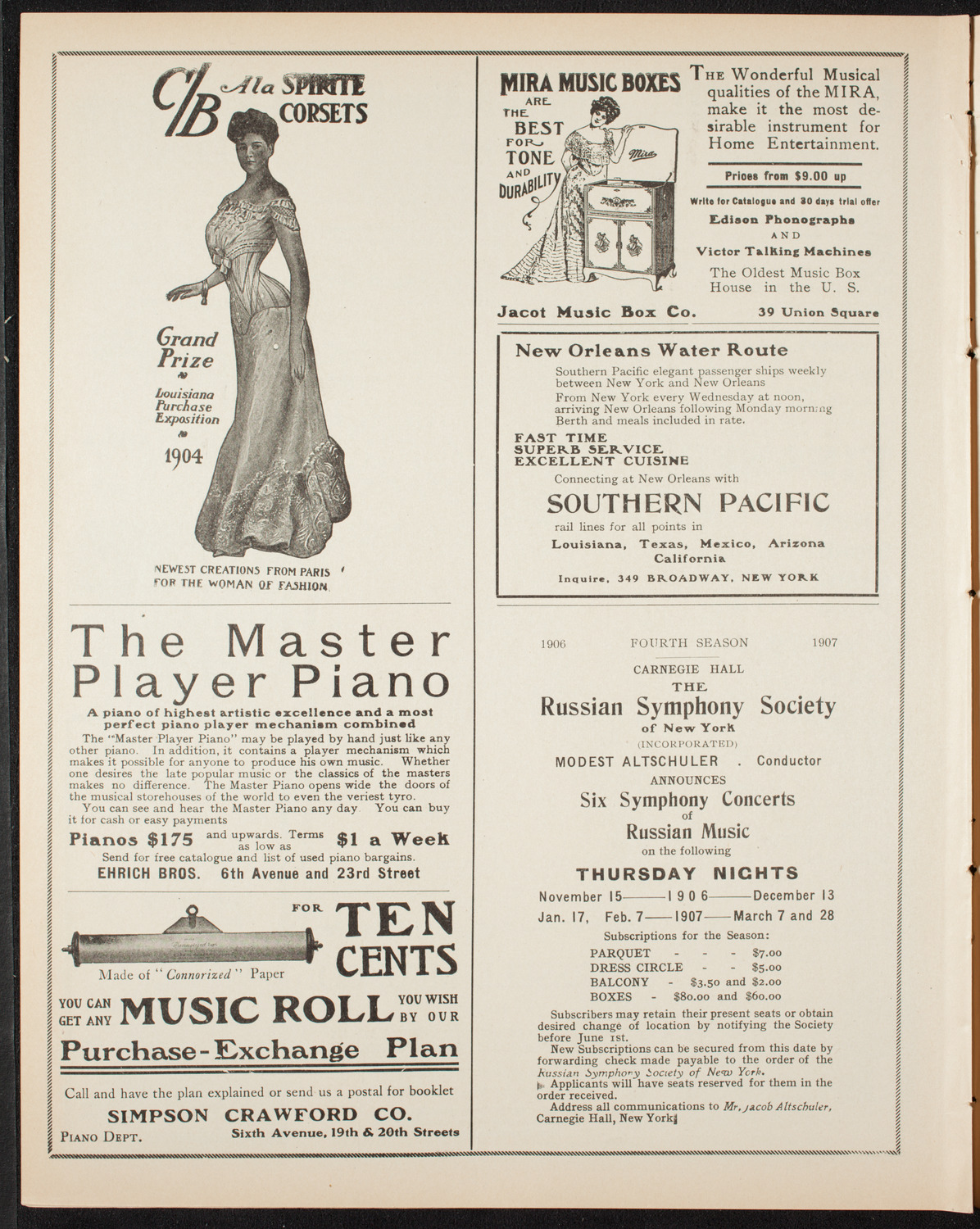 Men's Mass Meeting/ New York Festival Chorus and Orchestra, May 6, 1906, program page 8