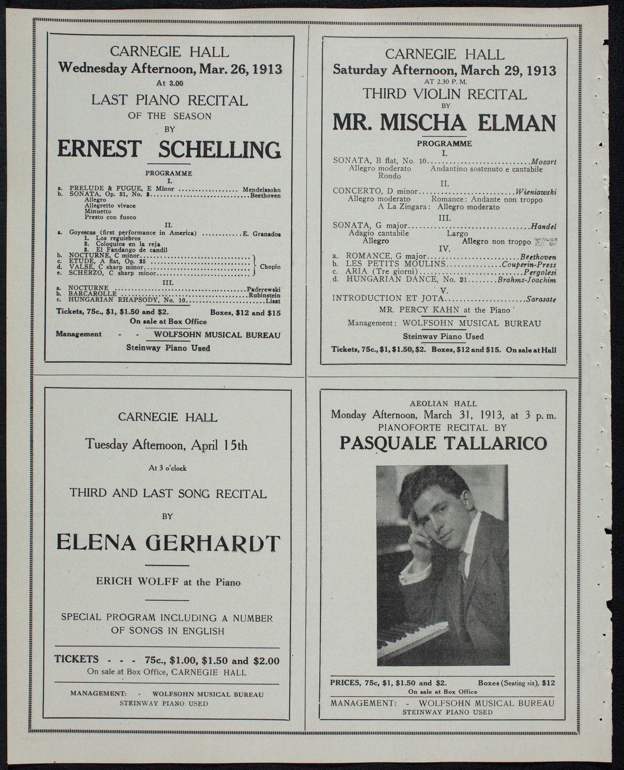 Boston Symphony Orchestra, March 22, 1913, program page 10