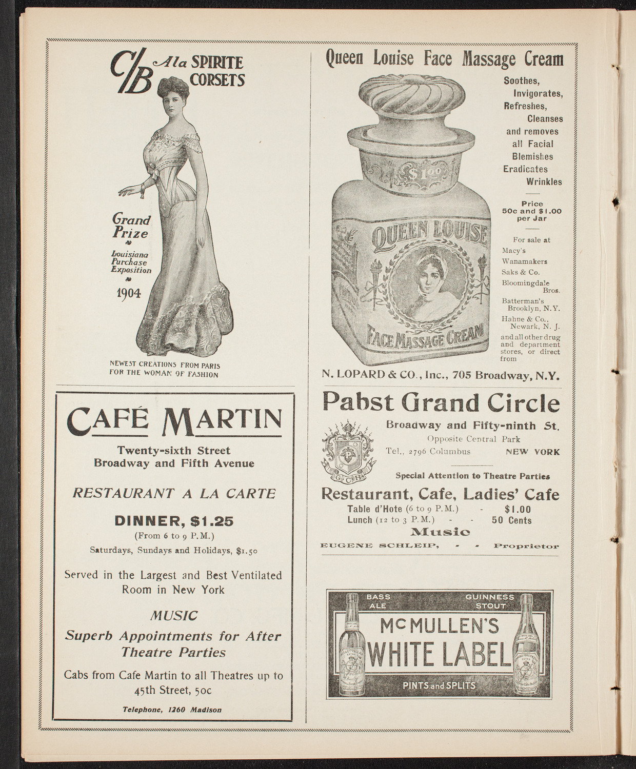 Marie Herites, Violin, November 20, 1904, program page 8