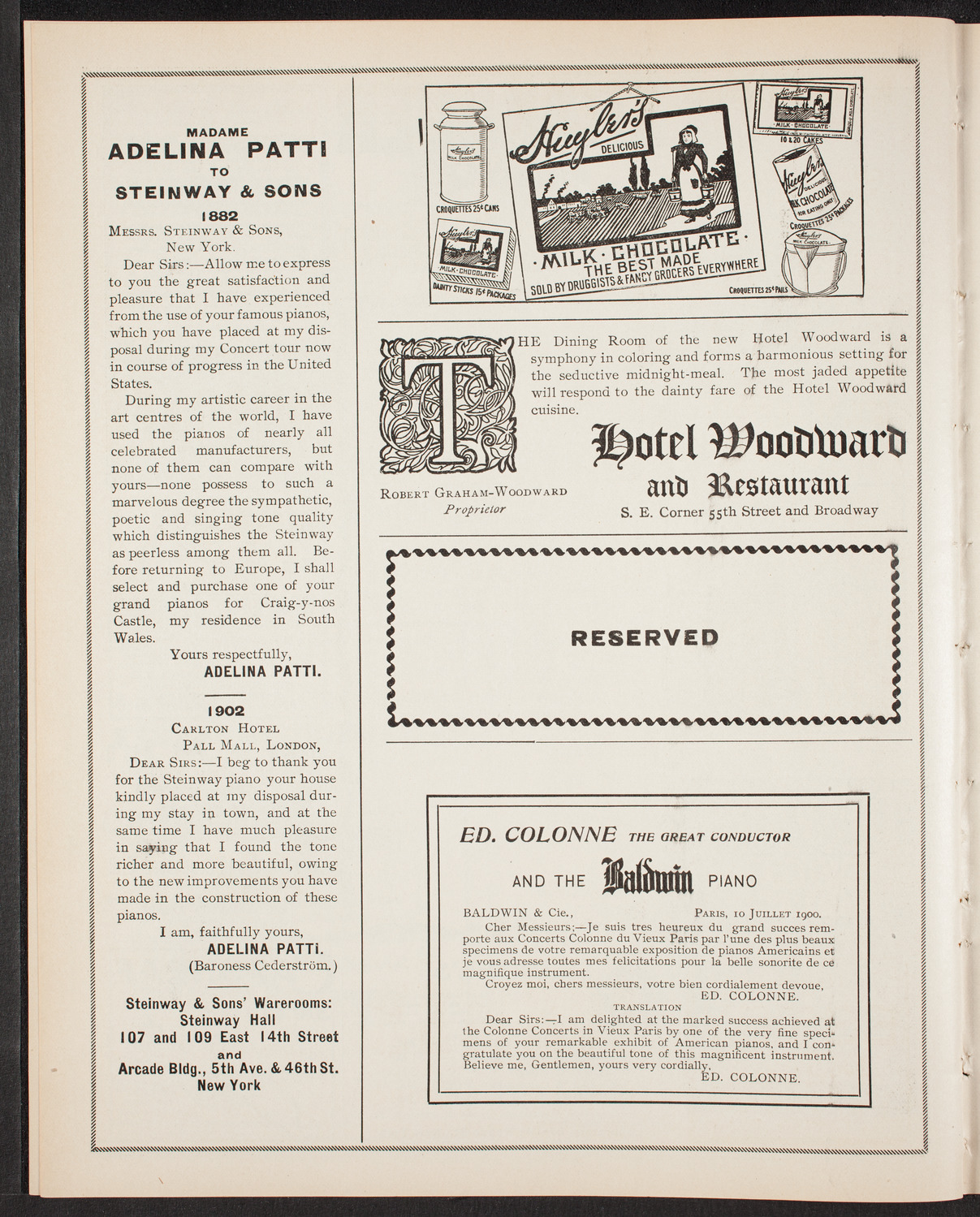 Edwin Grasse with Orchestra, November 12, 1903, program page 4