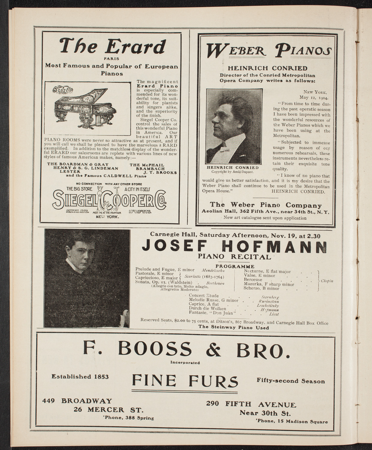 New York Philharmonic, November 12, 1904, program page 6