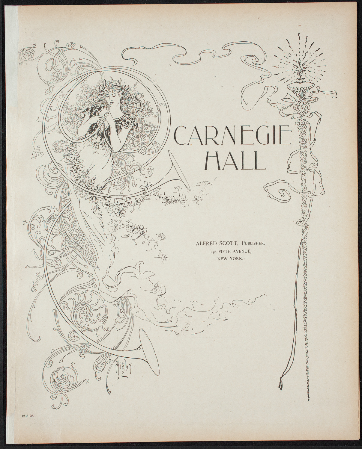 Oratorio Society of New York, December 3, 1898, program page 1