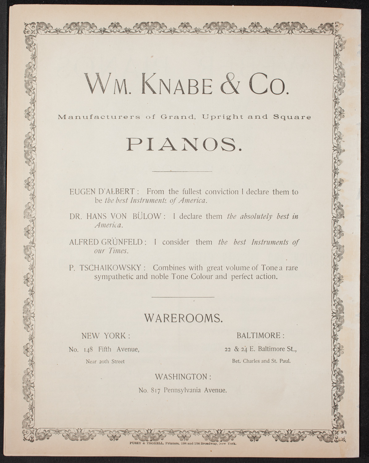 General Society of Mechanics and Tradesmen Program, February 9, 1893, program page 8