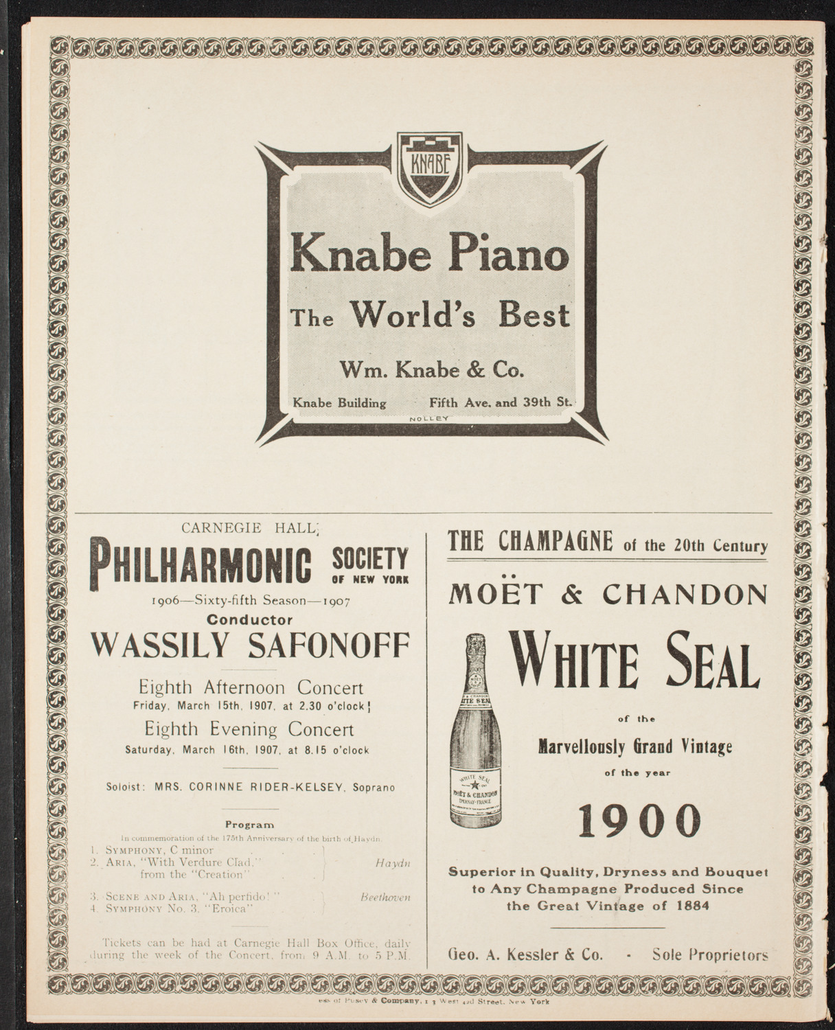 Russian Symphony Society of New York, March 14, 1907, program page 12