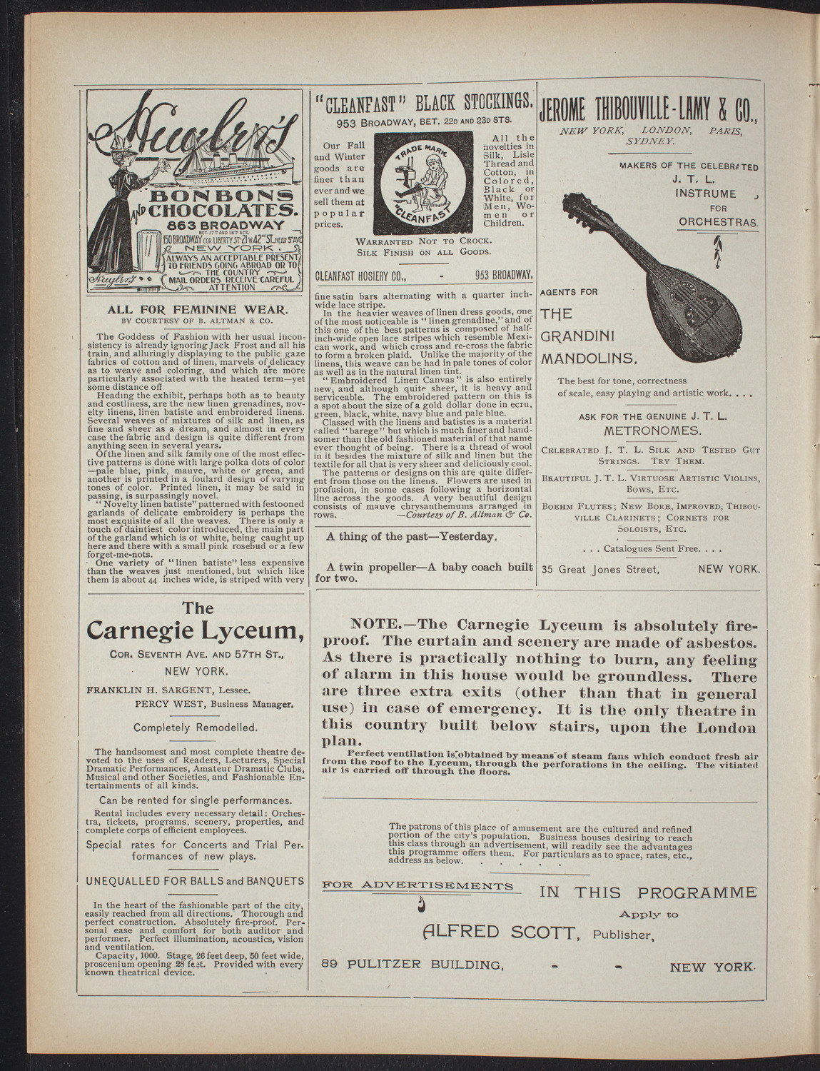 Jonnie Juniors (Washington Mask and Wig Club), April 29, 1897, program page 4