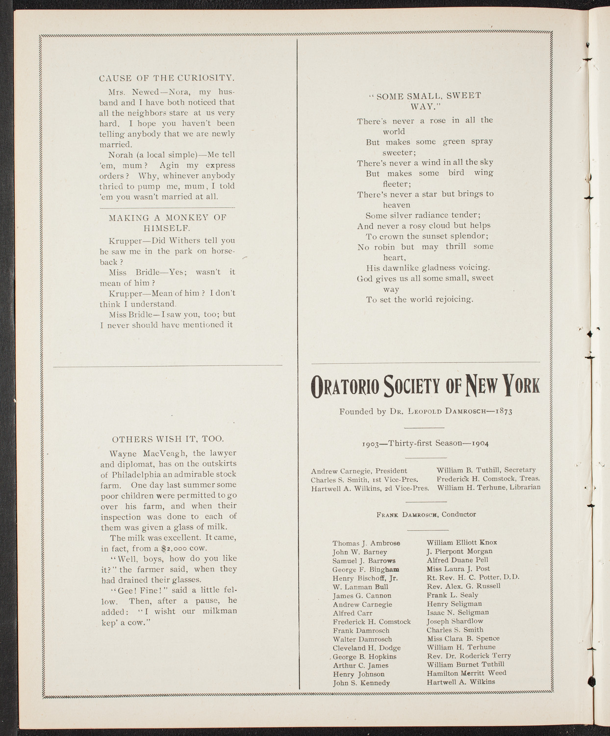 Graduation: New York College of Dentistry, May 16, 1904, program page 8