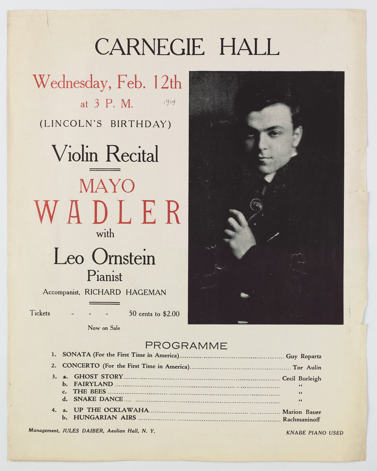 Mayo Wadler, February 12, 1919