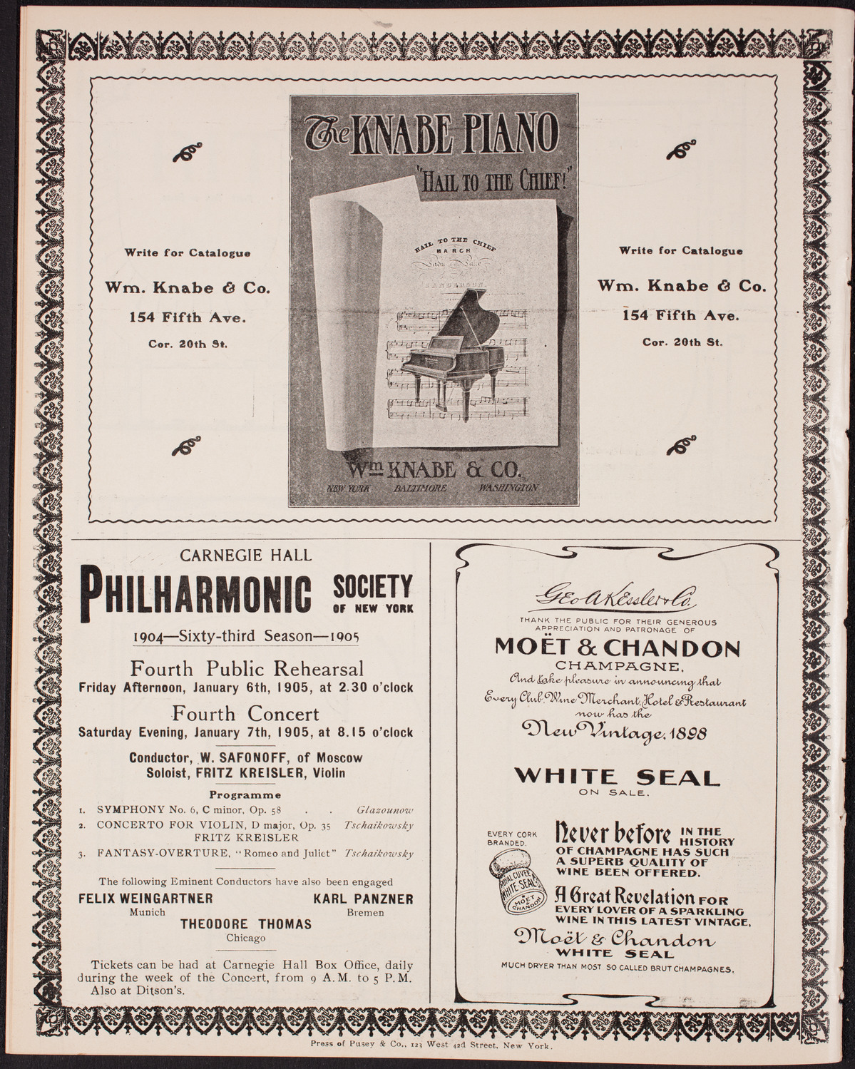 Sousa and His Band, December 25, 1904, program page 12