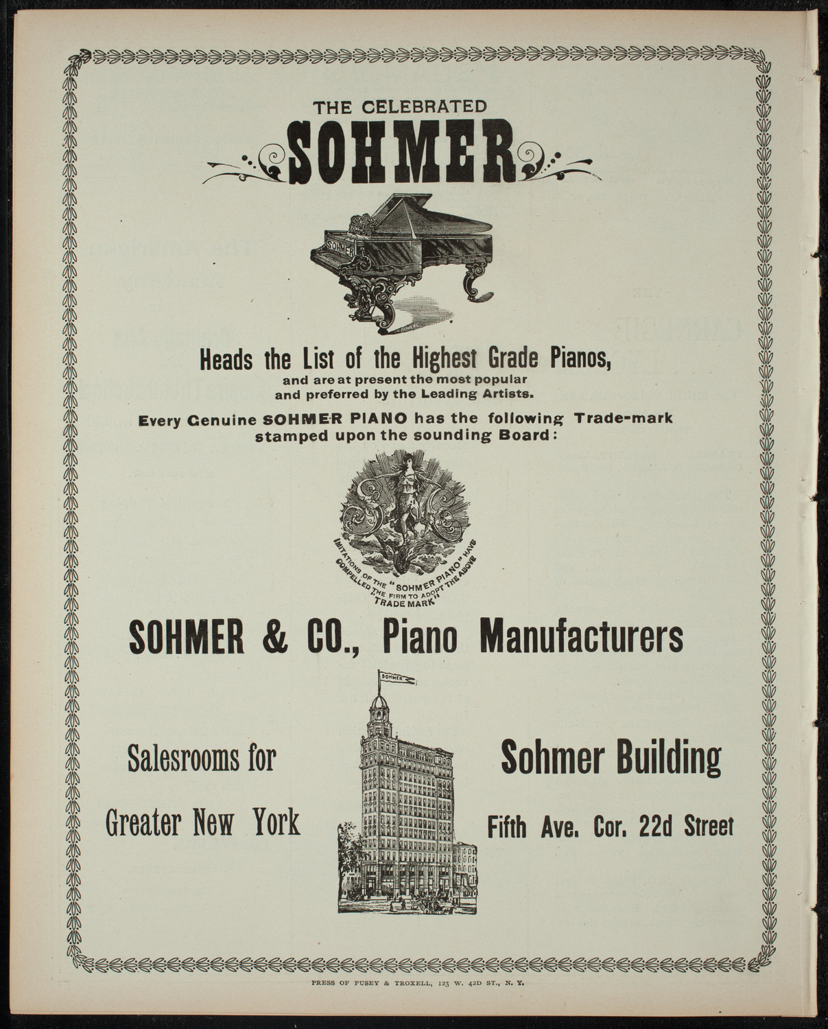 Academy of All Saints Musicale, May 18, 1899, program page 8