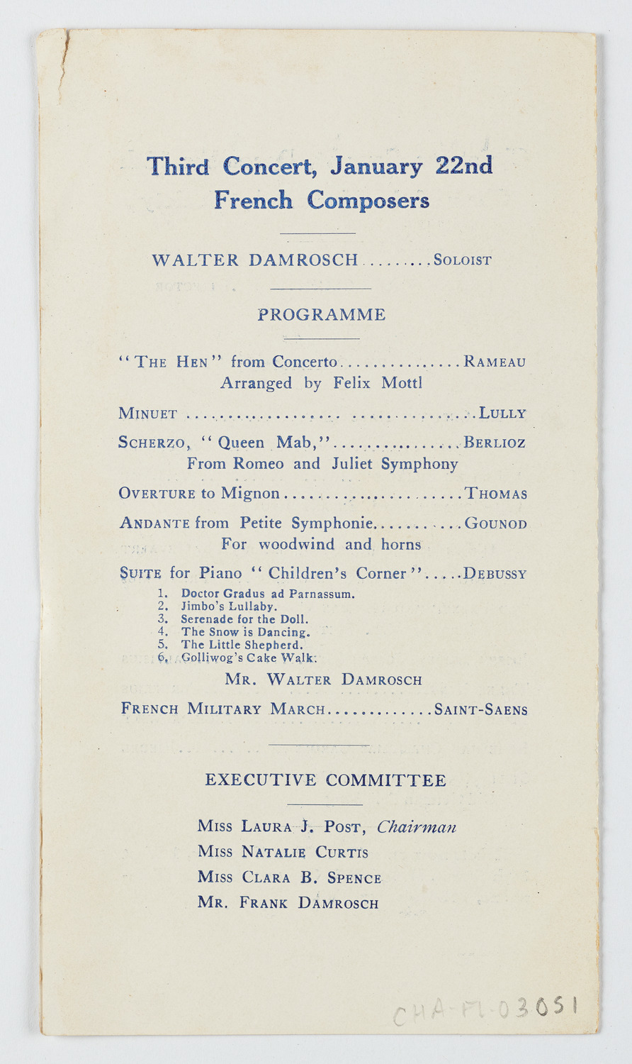 Symphony Concert for Young People, 1909-1910