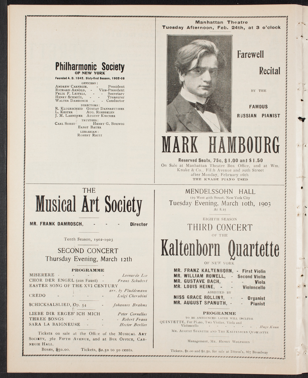 Meeting: YMCA/ Mass Meeting for Men, February 15, 1903, program page 8