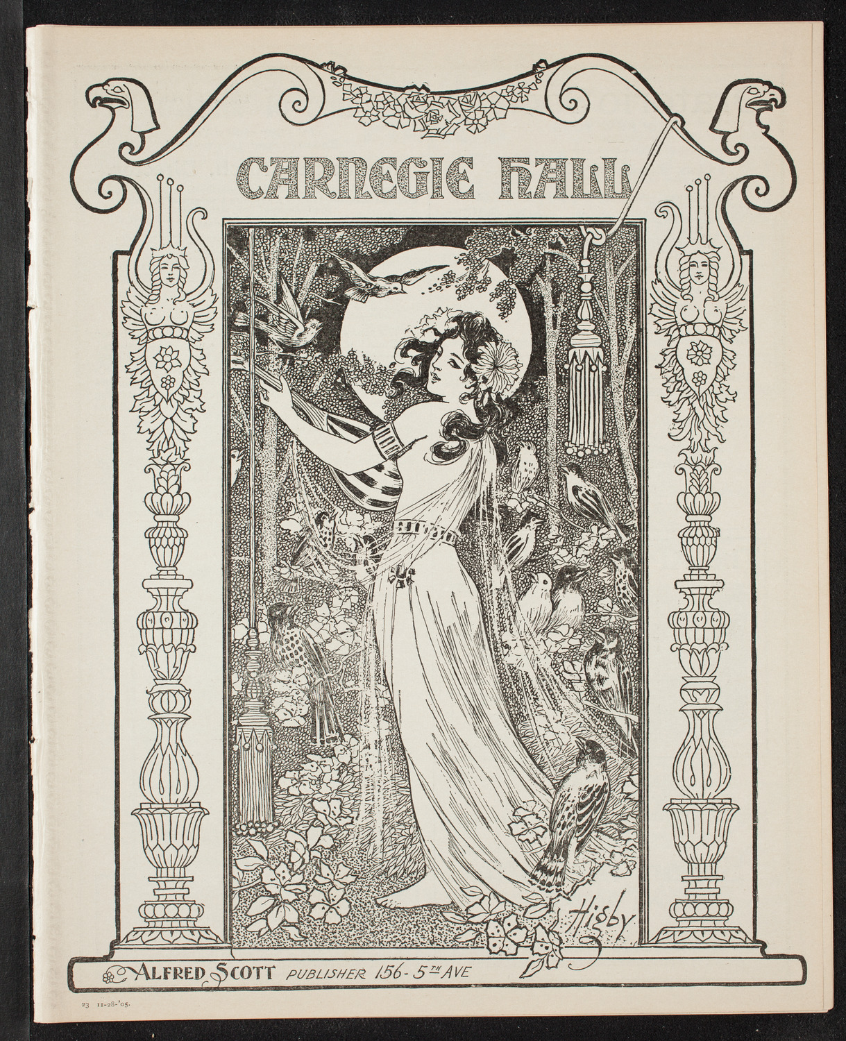 New York Symphony Orchestra, November 28, 1905, program page 1