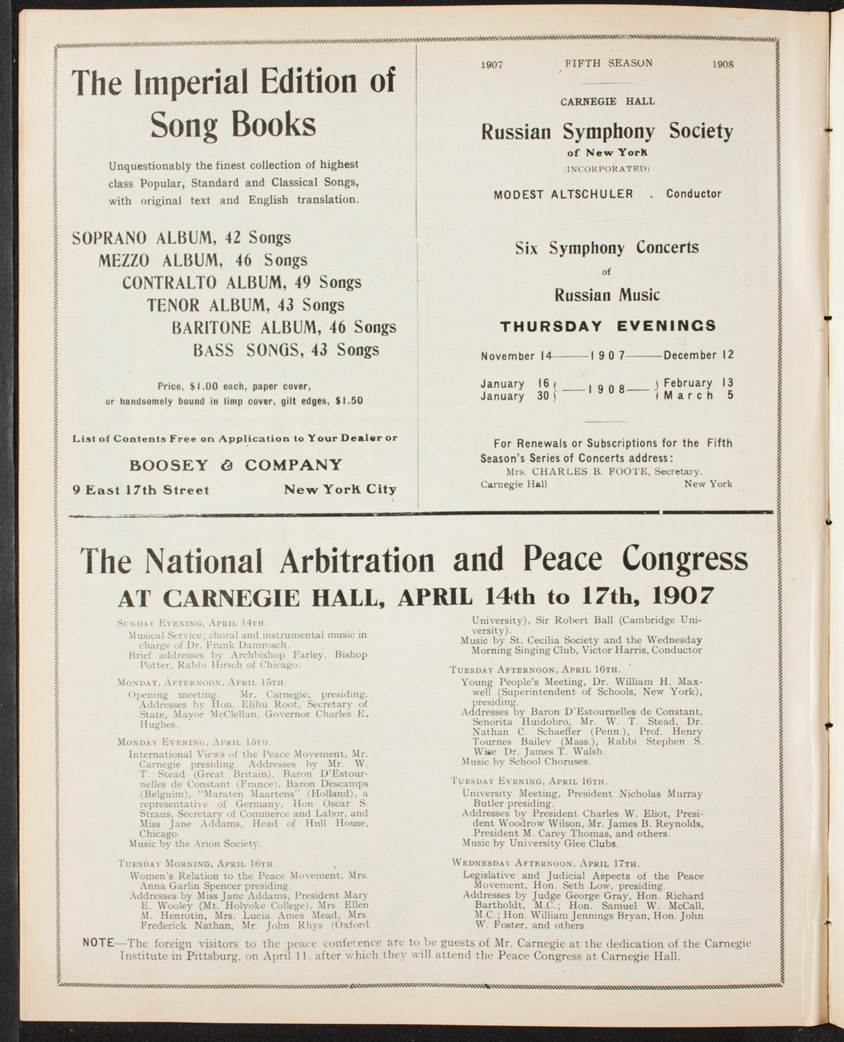 Paul Hartmann's "St. Peter", April 3, 1907, program page 10