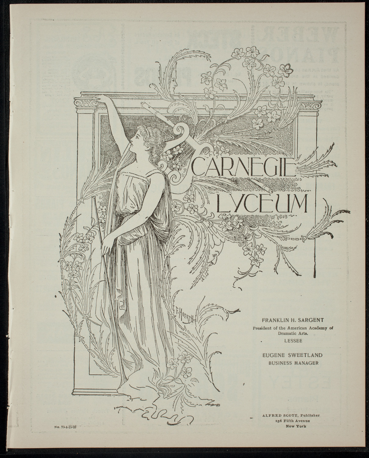 Nu Epsilon Chapter of Phi Gamma Delta presents "A Regular Flirt", April 15, 1902, program page 1