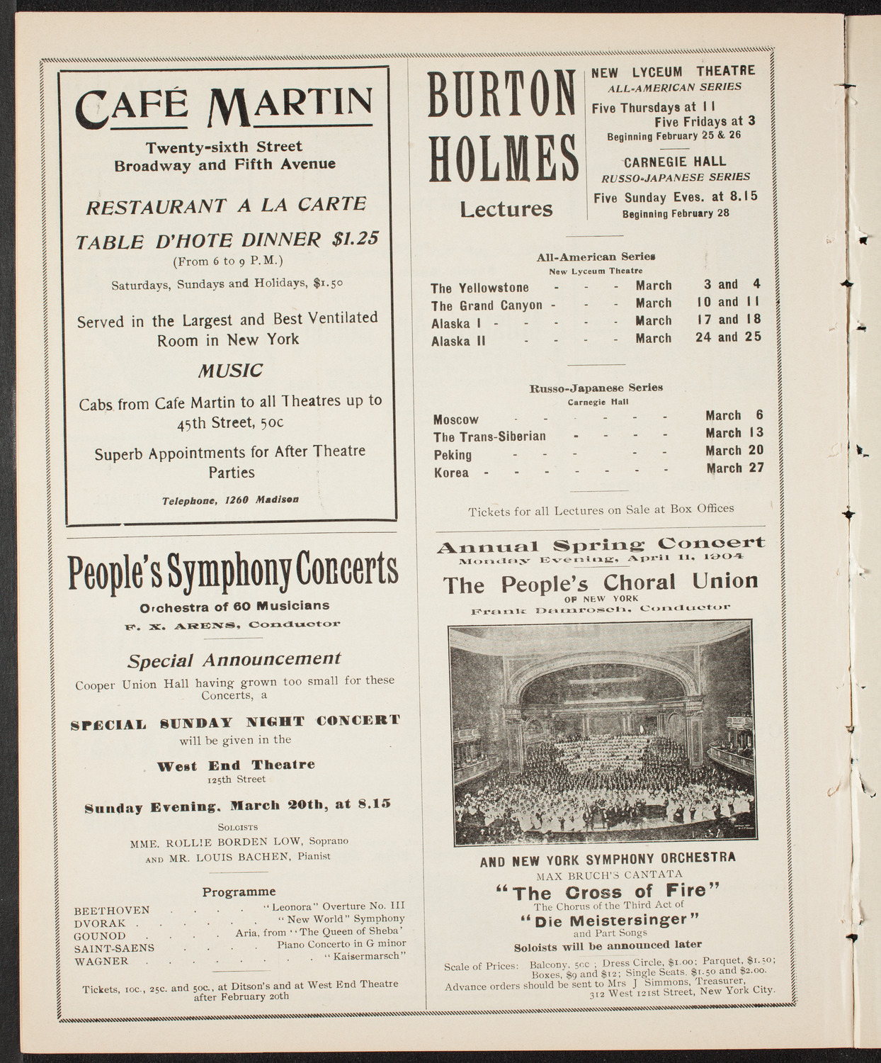 New York Philharmonic, March 4, 1904, program page 10