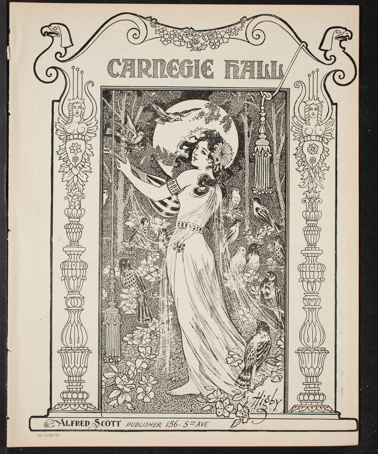 Musical Art Society of New York, December 23, 1909, program page 1