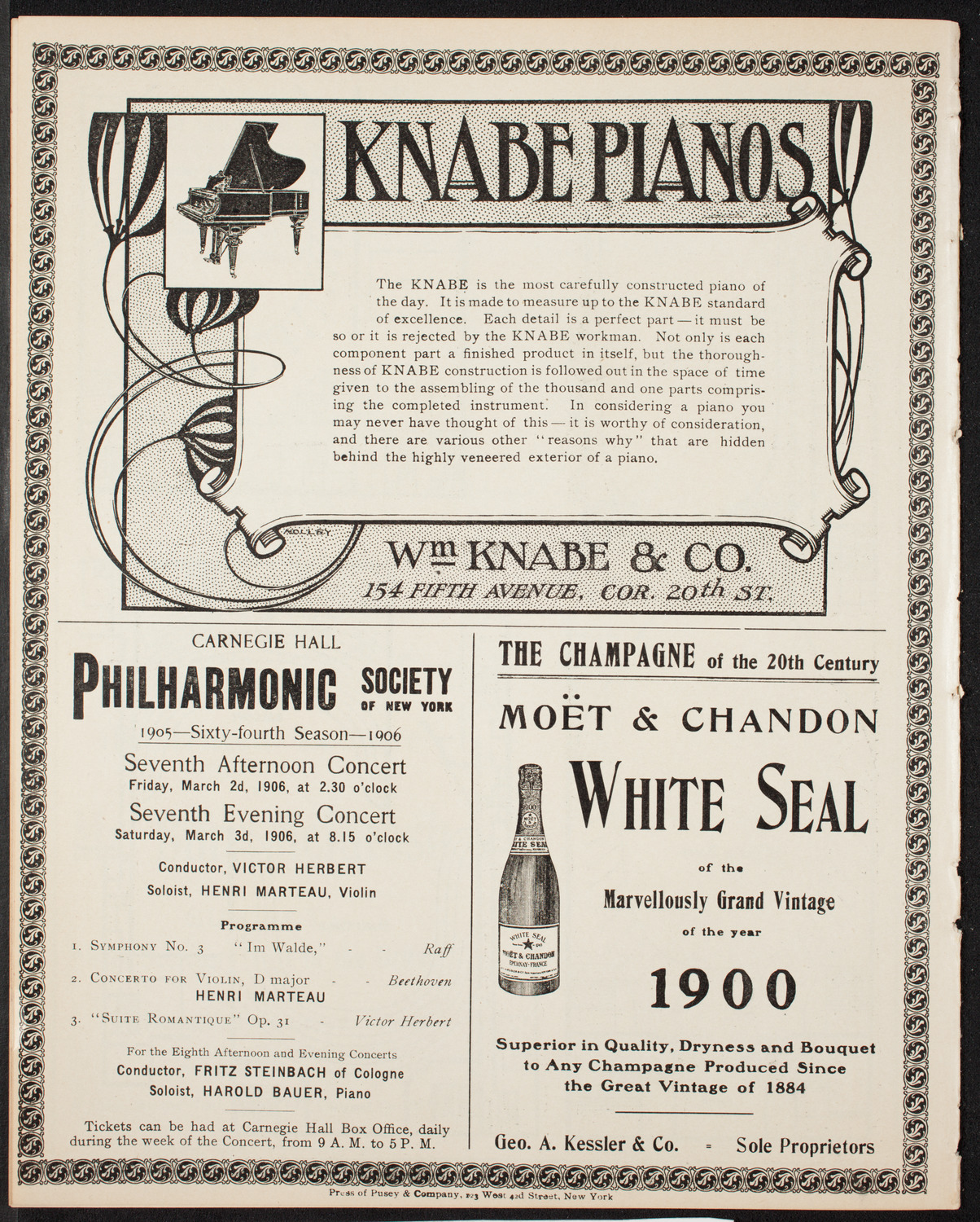 New York Banks' Glee Club, February 12, 1906, program page 12