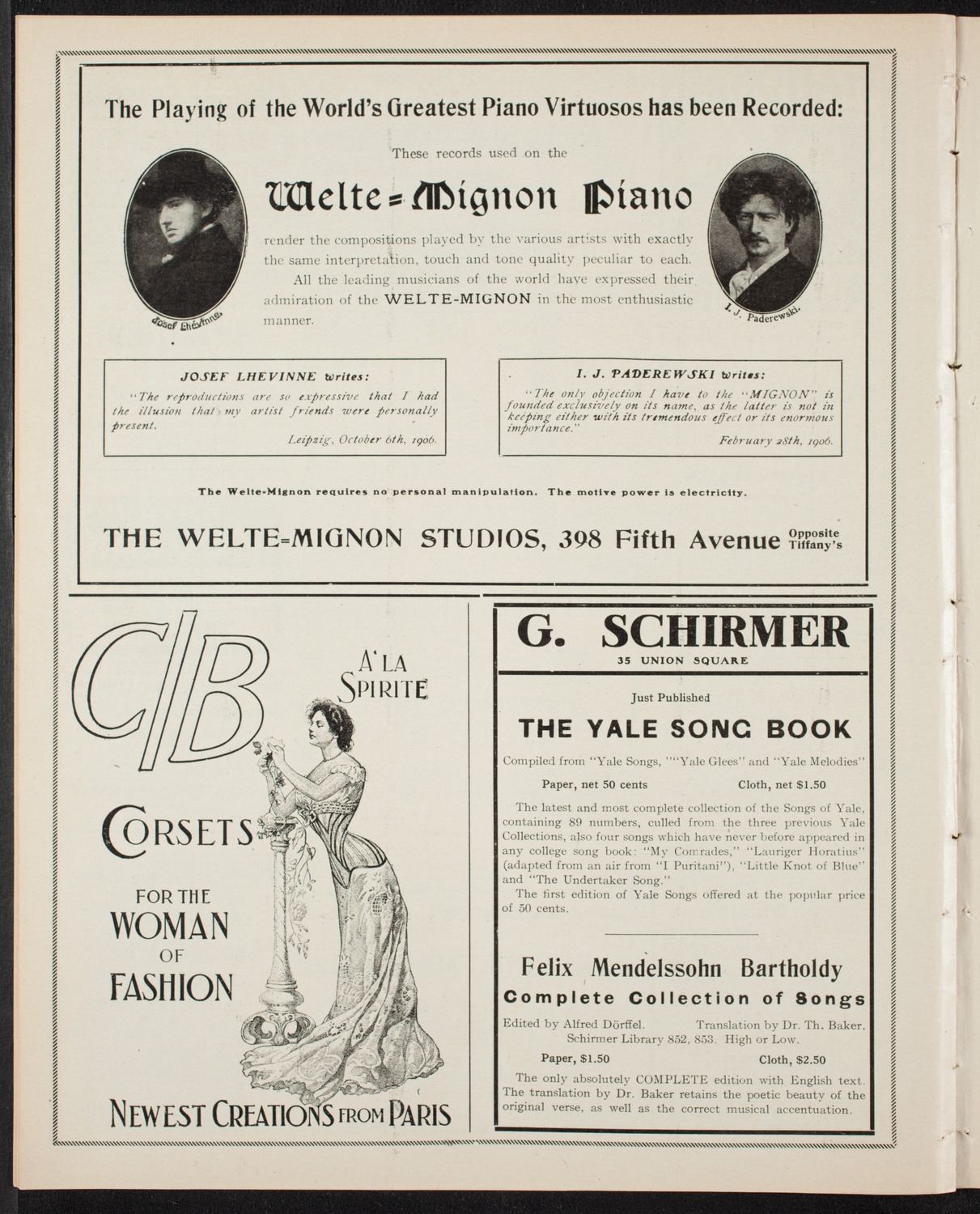 New York Symphony Orchestra, January 19, 1907, program page 8