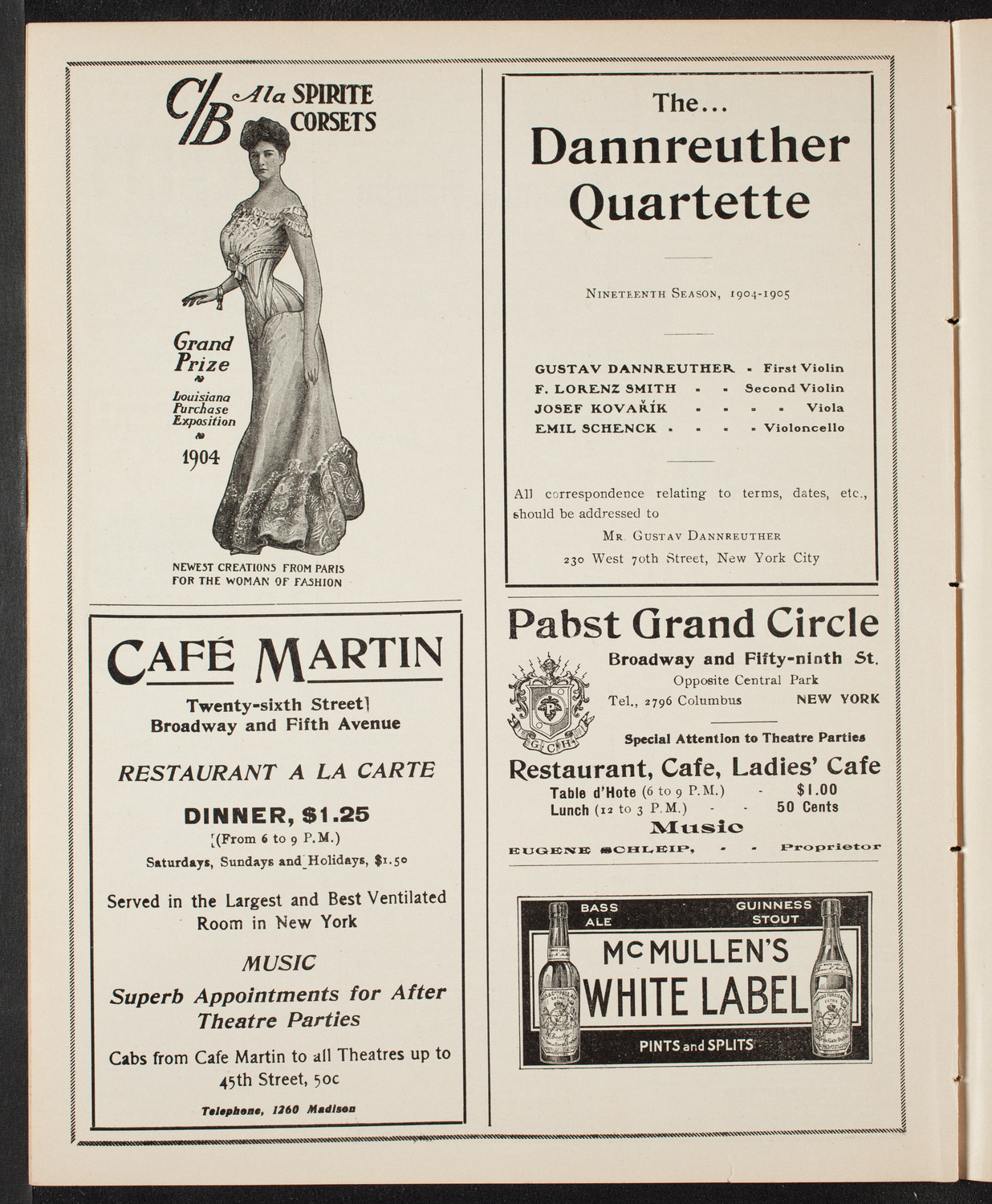 People's Symphony Concert, February 17, 1905, program page 8