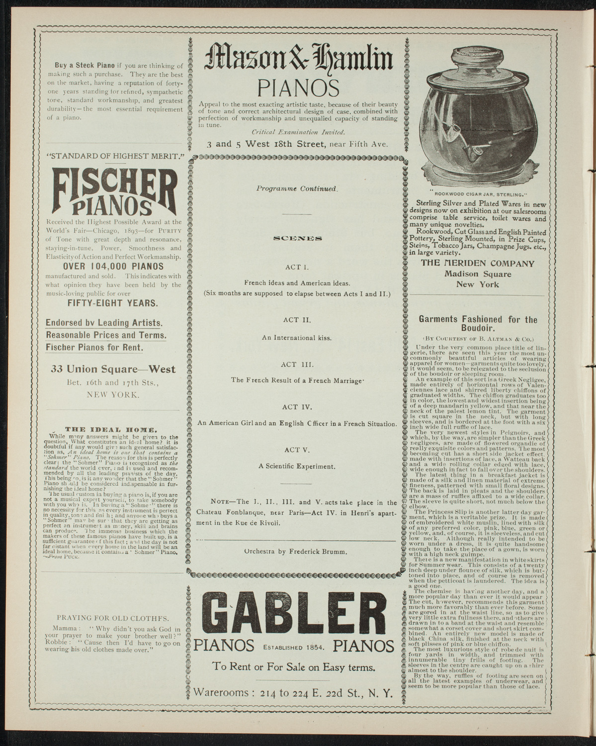 Amateur Comedy Club, April 16, 1898, program page 6