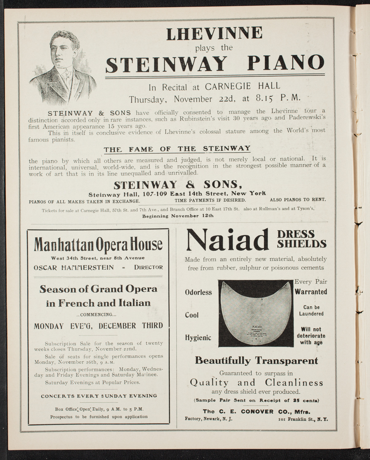 Elmendorf Lecture: The Rhine, November 18, 1906, program page 4