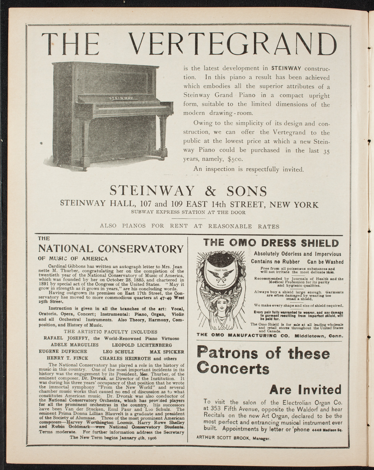 Young Men's Symphony Orchestra of New York, April 22, 1906, program page 4