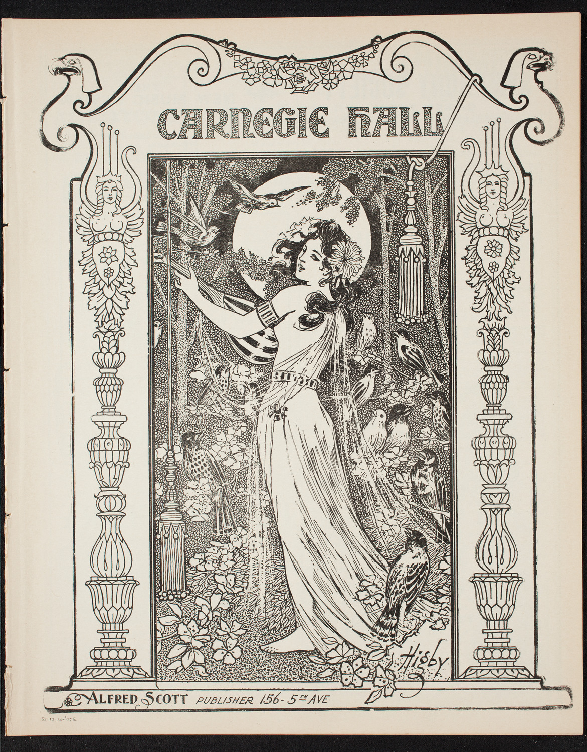 New York Philharmonic, December 14, 1907, program page 1