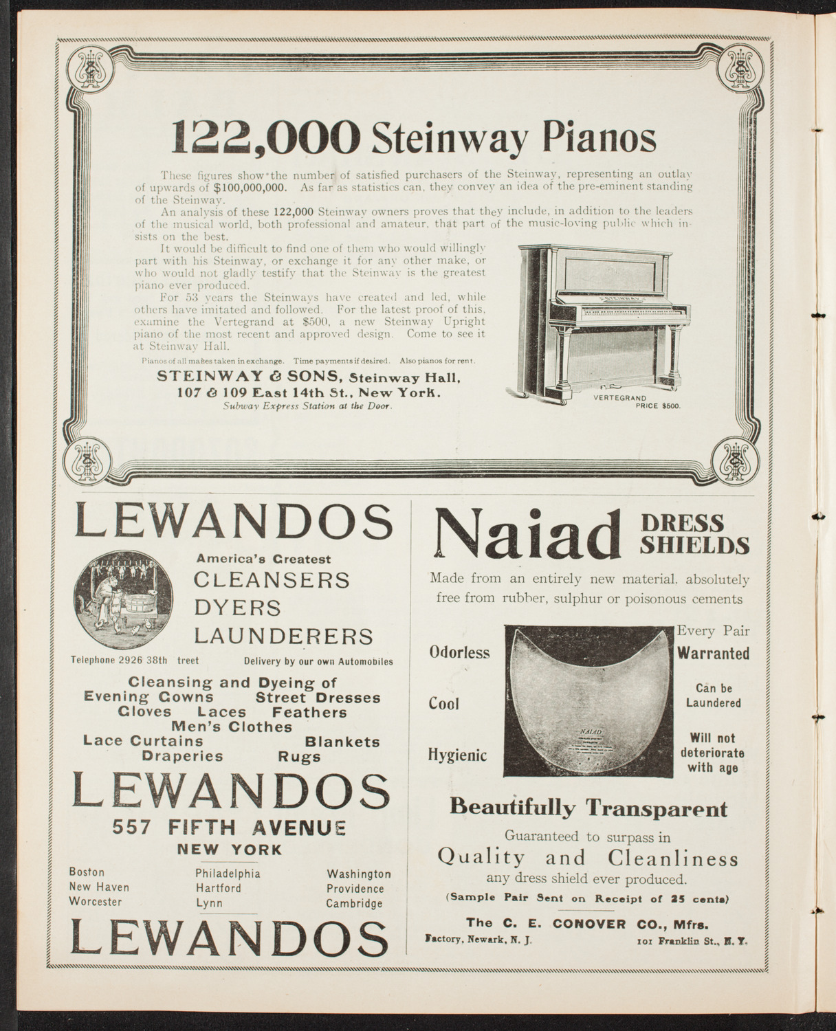 Paul Hartmann's "St. Peter", April 3, 1907, program page 4