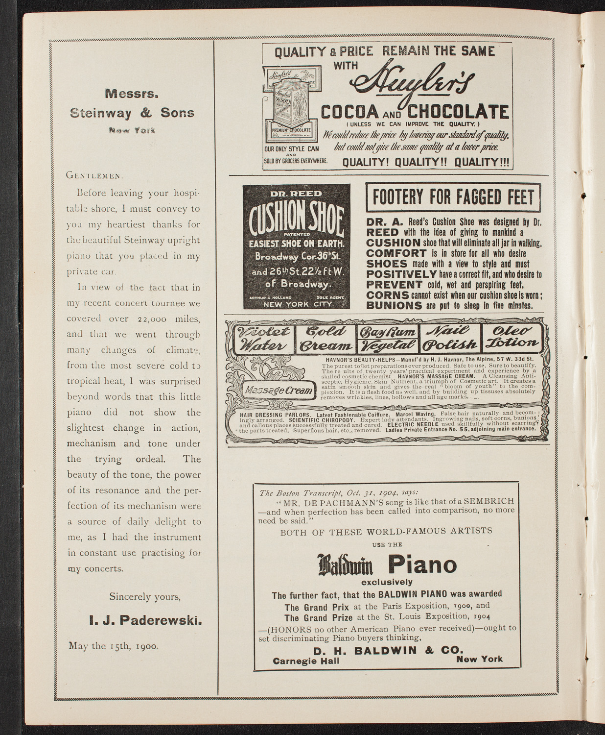 People's Symphony Concert, March 17, 1905, program page 4