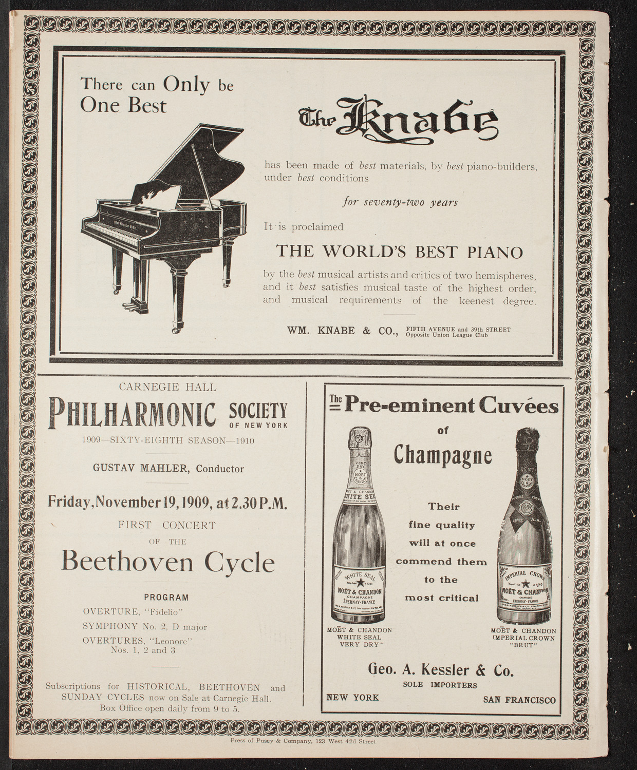 Pepito Arriola, Piano, November 12, 1909, program page 12