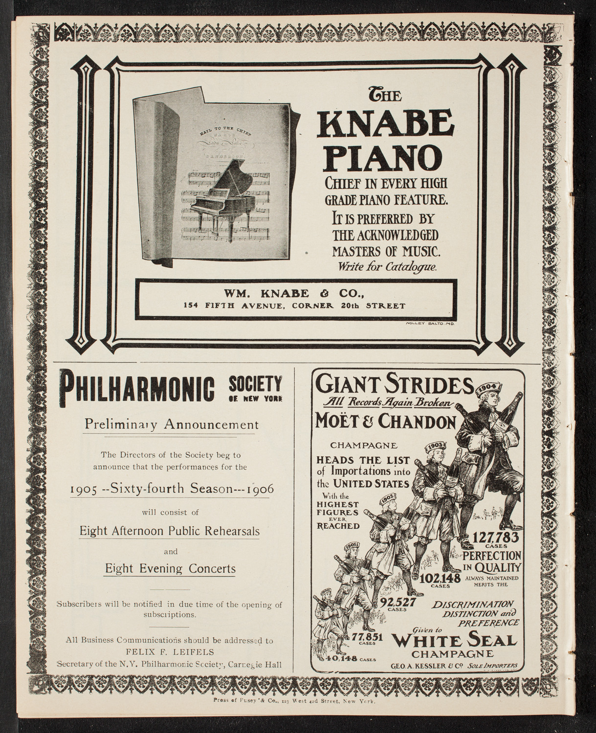 Amicitia Amateur Band, June 4, 1905, program page 12