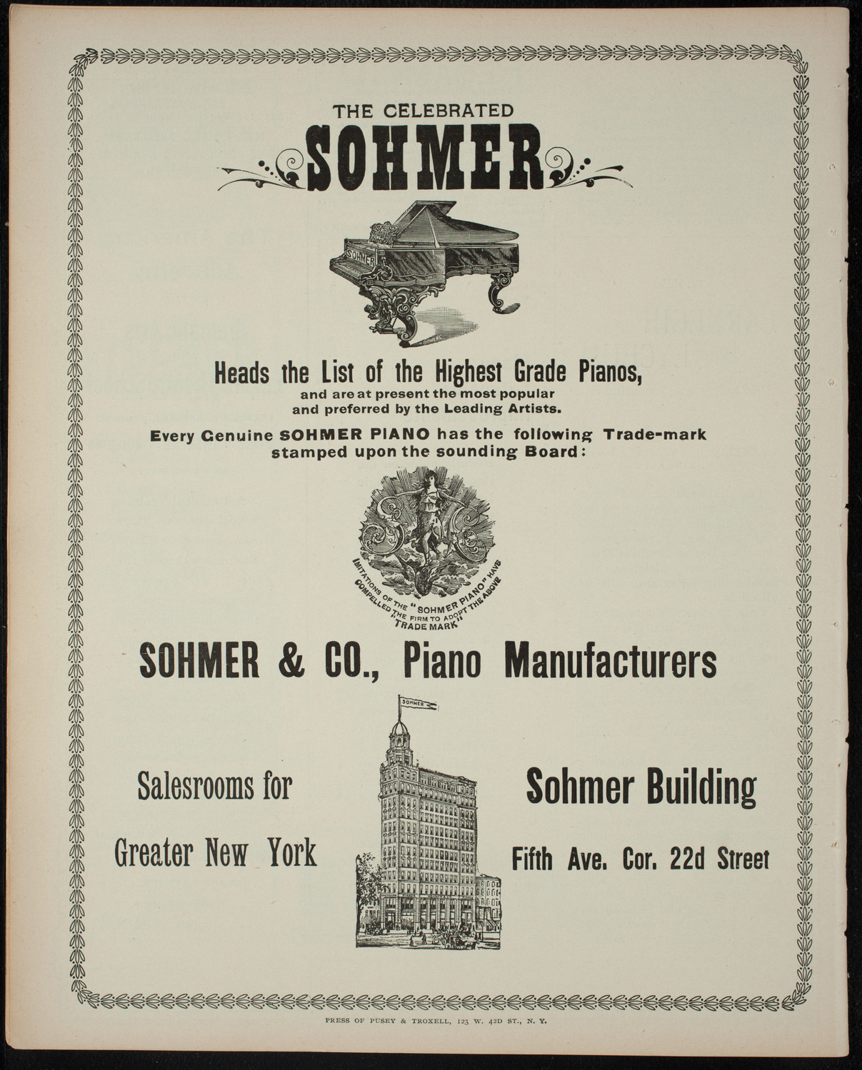 Shakespeare Recital by Marshall Darrach, October 28, 1898, program page 8
