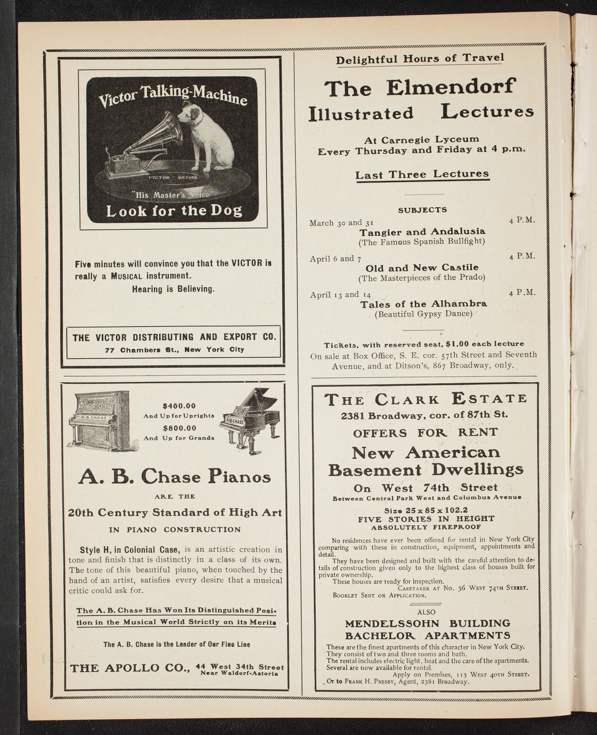 Burton Holmes Travelogue: Round About London, March 26, 1905, program page 2