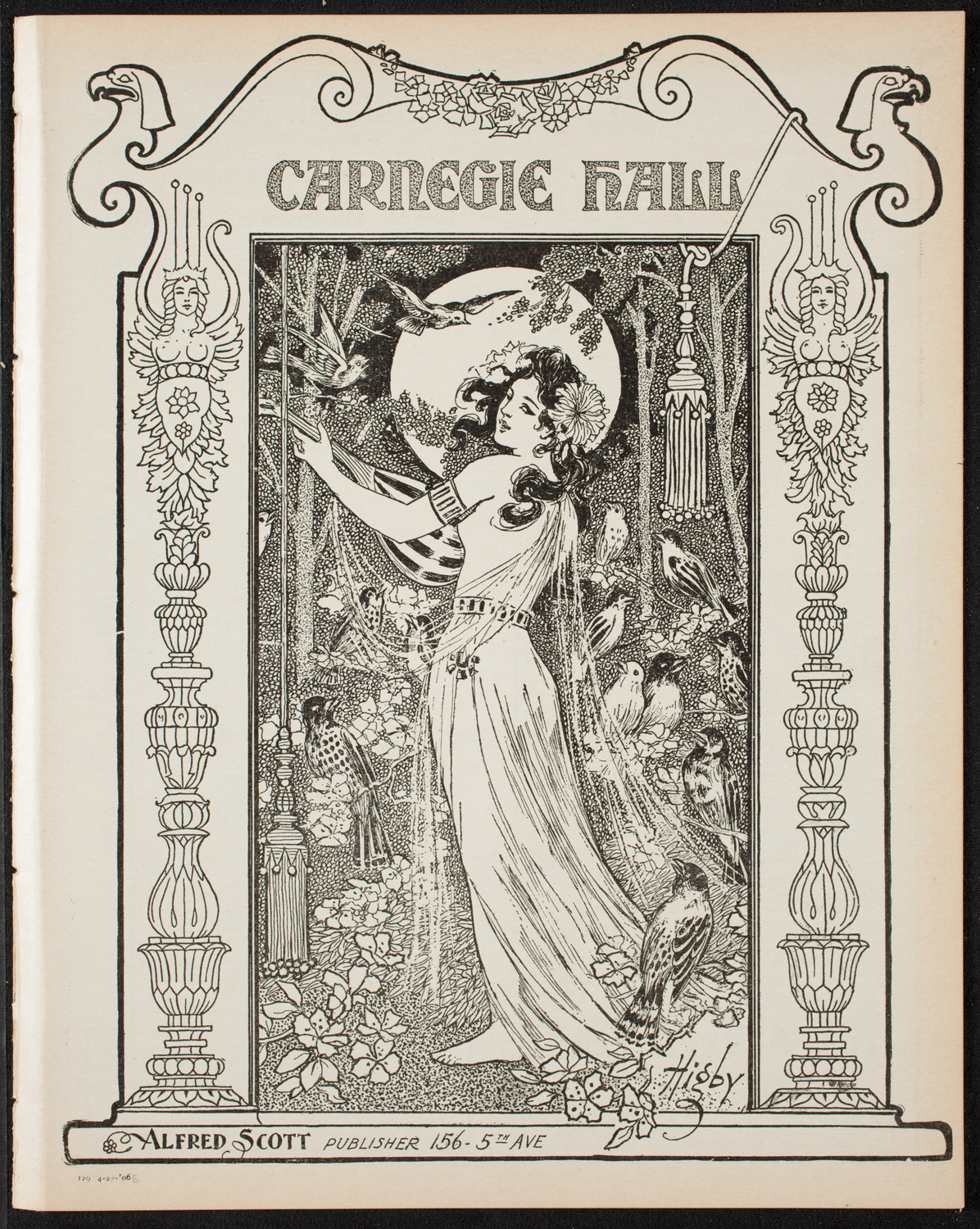 Benefit Concert and Lecture: Society of St. Vincent de Paul, April 22, 1906, program page 1