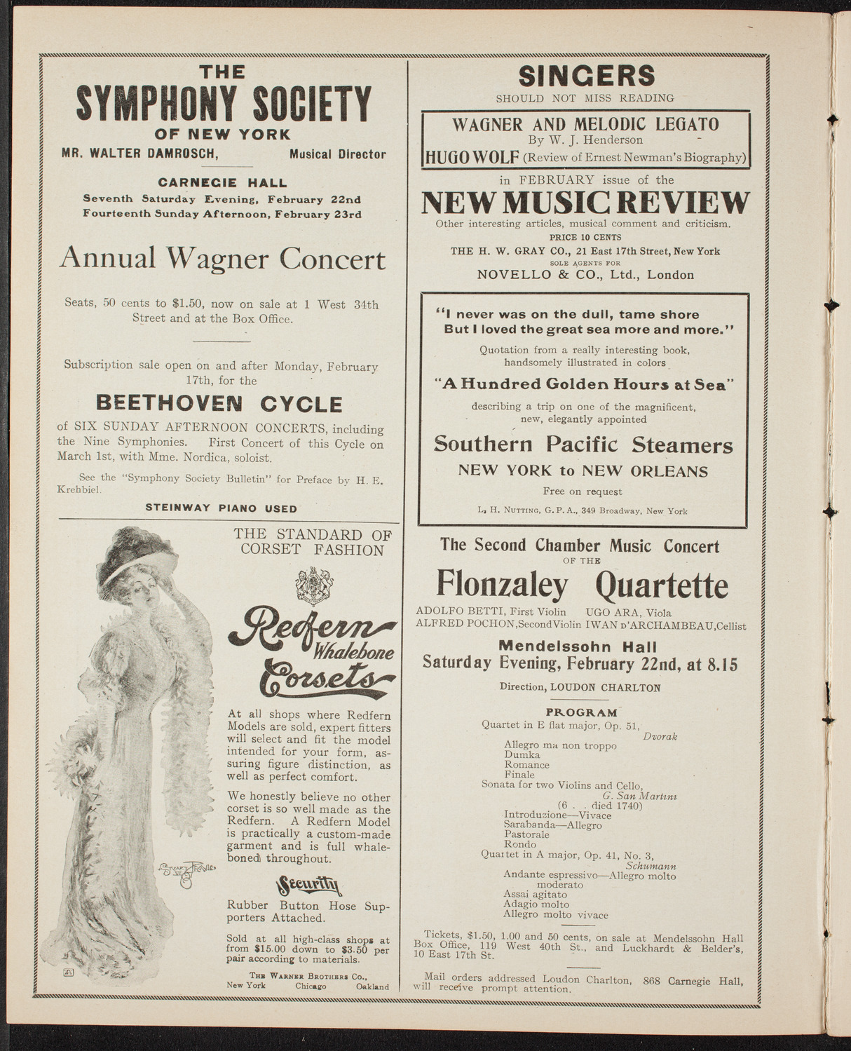 Catholic Oratorio Society, February 16, 1908, program page 2